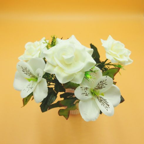 Rózsa - alstoemeria csokor