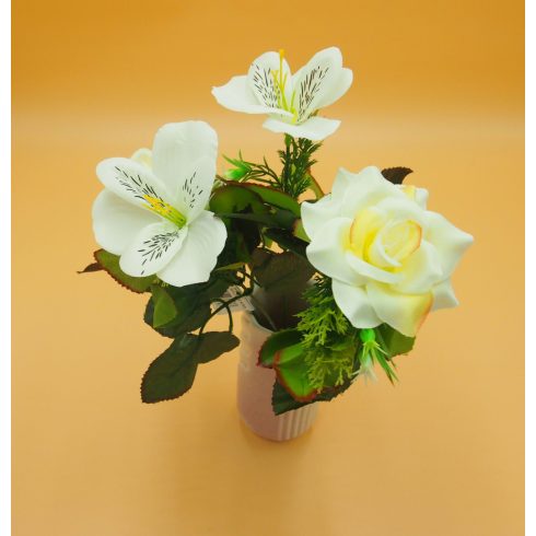 Rózsa - alstoemeria csokor