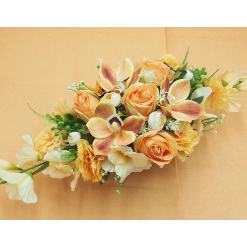 Beton ovális sírdísz 16