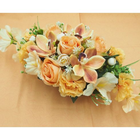 Beton ovális sírdísz 16