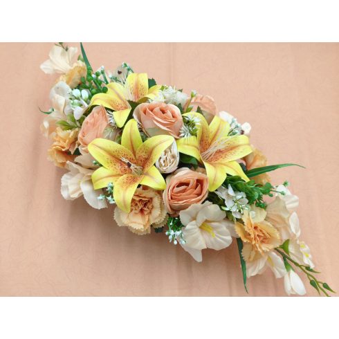 Beton ovális sírdísz 9