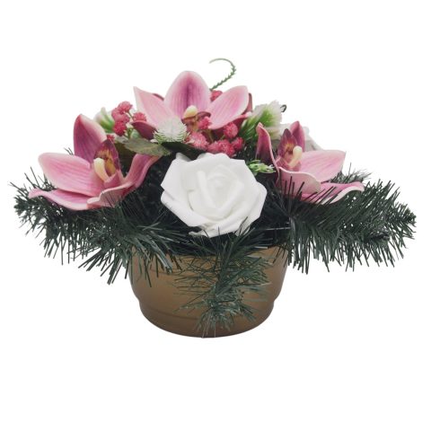 Beton kerek sírdísz 3