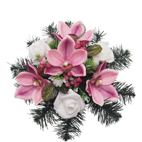 Beton kerek sírdísz 3