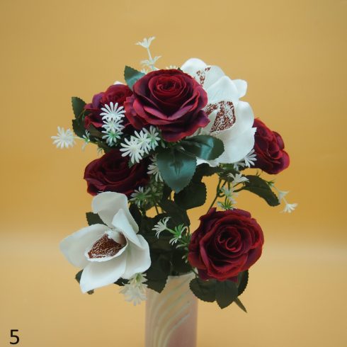 Rózsa - orchidea csokor 9