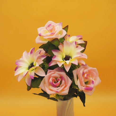 Rózsa-dália csokor