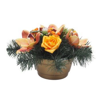 Beton kerek sírdísz 8