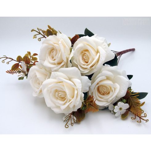 Antik nagyfejű nyílott rózsacsokor