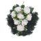 Selyemkoszorú (30cm) – Rózsa – Fehér #P1