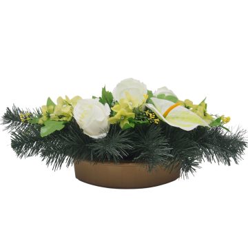 Beton kis csónak sírdísz 1