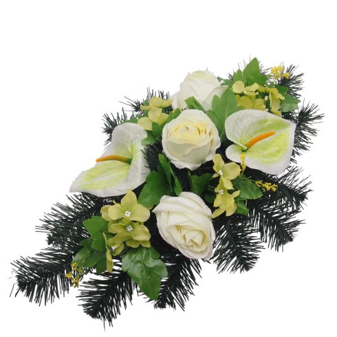 Beton kis csónak sírdísz 1