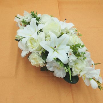 Beton ovális sírdísz 14