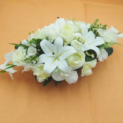 Beton ovális sírdísz 14