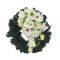 Selyemkoszorú (40cm) - Rózsa-gerbera - Krém #E1
