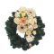 Selyemkoszorú (40cm) - Rózsa-gerbera - Barack #E1