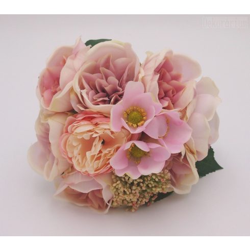 Angolrózsa-vegyesvirág köteg