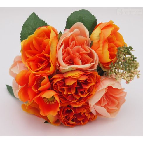 Angolrózsa-vegyesvirág köteg