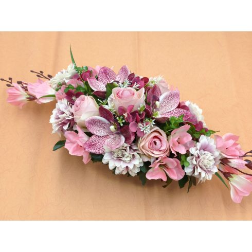 Beton ovális sírdísz 10