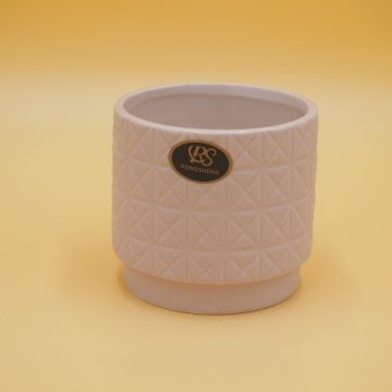 Mintás kerek kaspó - pasztel színek