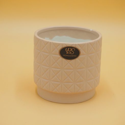 Mintás kerek kaspó - pasztel színek