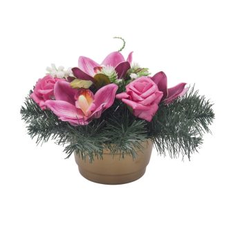 Beton kerek sírdísz 2