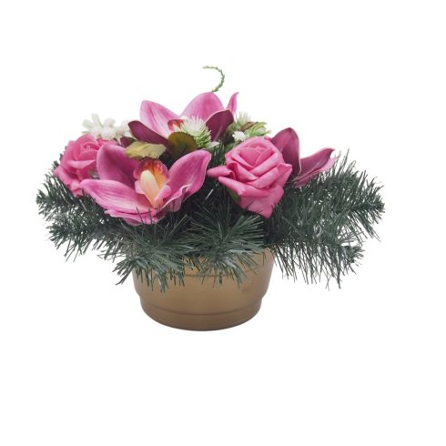 Beton kerek sírdísz 2