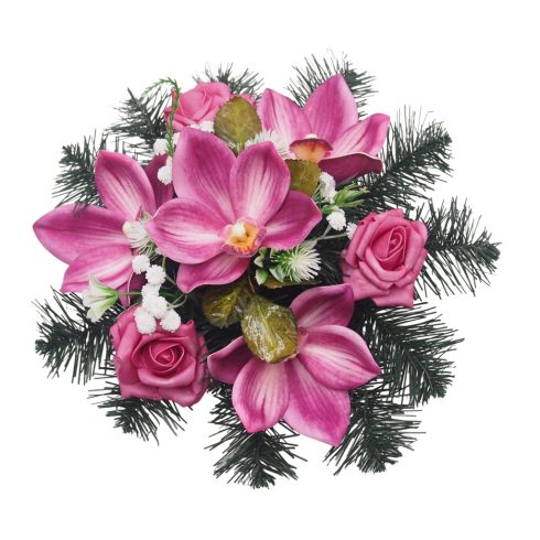 Beton kerek sírdísz 2