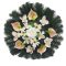 Selyemkoszorú (60cm) - Orchidea-flamingó - Krém #D1