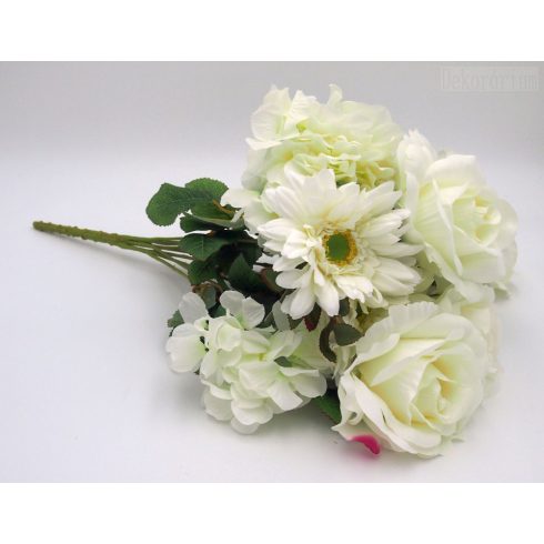 Rózsa - gerbera - hortenzia vegyes csokor