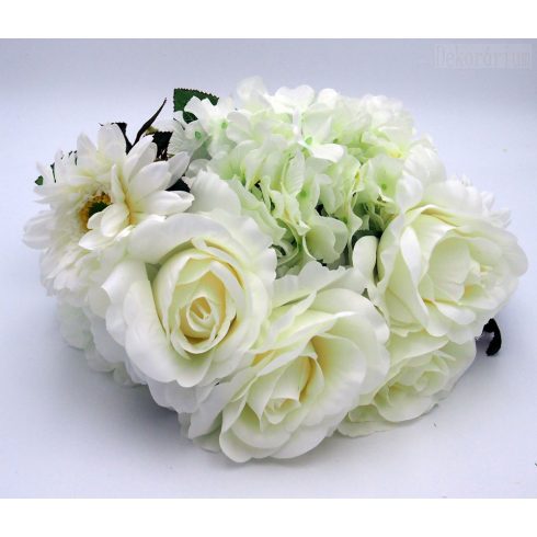 Rózsa - gerbera - hortenzia vegyes csokor