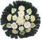 Selyemkoszorú (70cm) - Gerbera-dália - Krém-zöld #D1