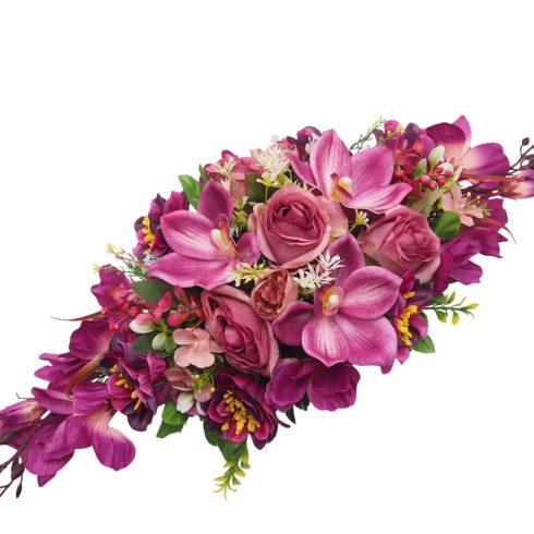 Beton ovális sírdísz 30