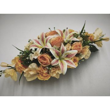 Beton ovális sírdísz 3