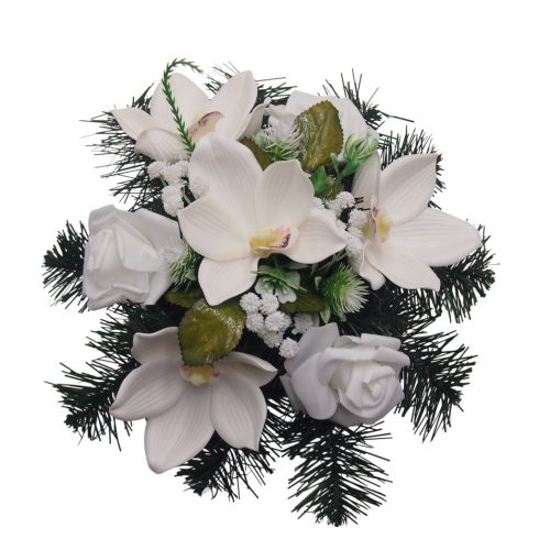 Beton kerek sírdísz 1