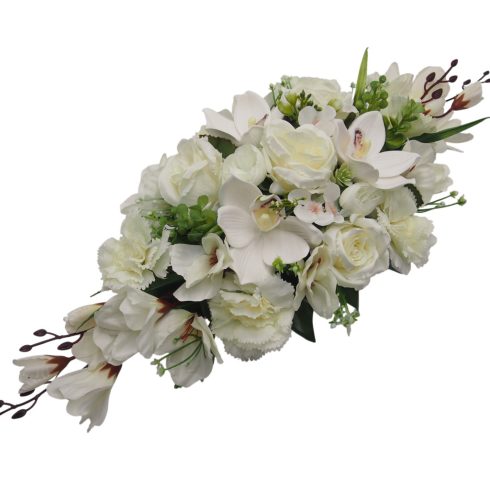 Beton ovális sírdísz 25