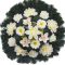 Selyemkoszorú (70cm) - Dália-rózsa - Krém #D1