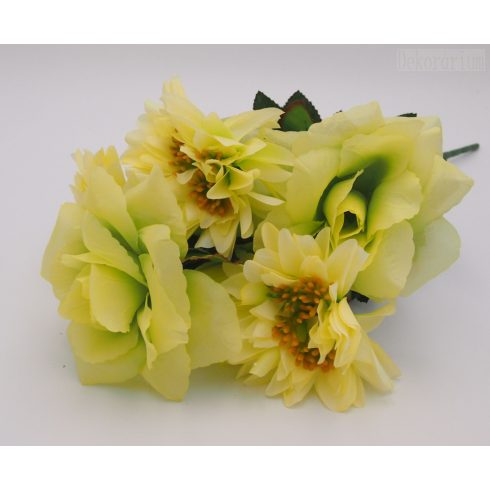 Nagy rózsa és dália csokor