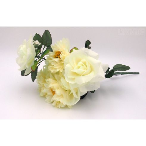 Nagy rózsa és dália csokor