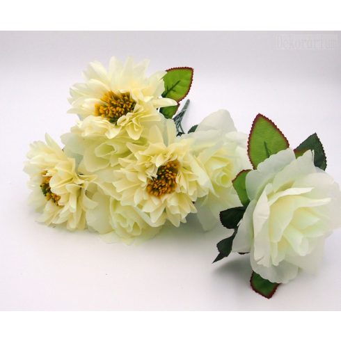 Nagy rózsa és dália csokor