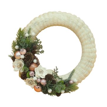 Karácsonyi kopogtató (26cm) - Krém-rózsaszín #1