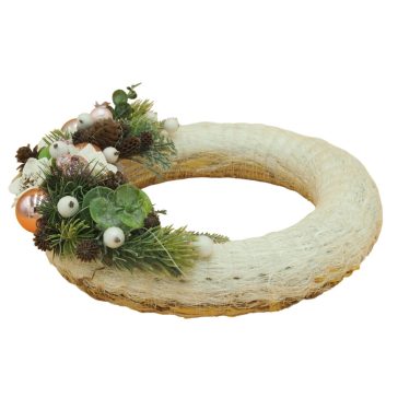 Karácsonyi kopogtató (26cm) - Krém-rózsaszín #1