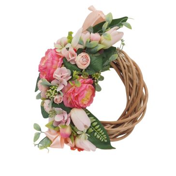 Tavaszi kopogtató (24cm) - Rózsaszín #1