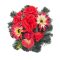 Selyemkoszorú (30cm) - Rózsa-gerbera - Piros #1